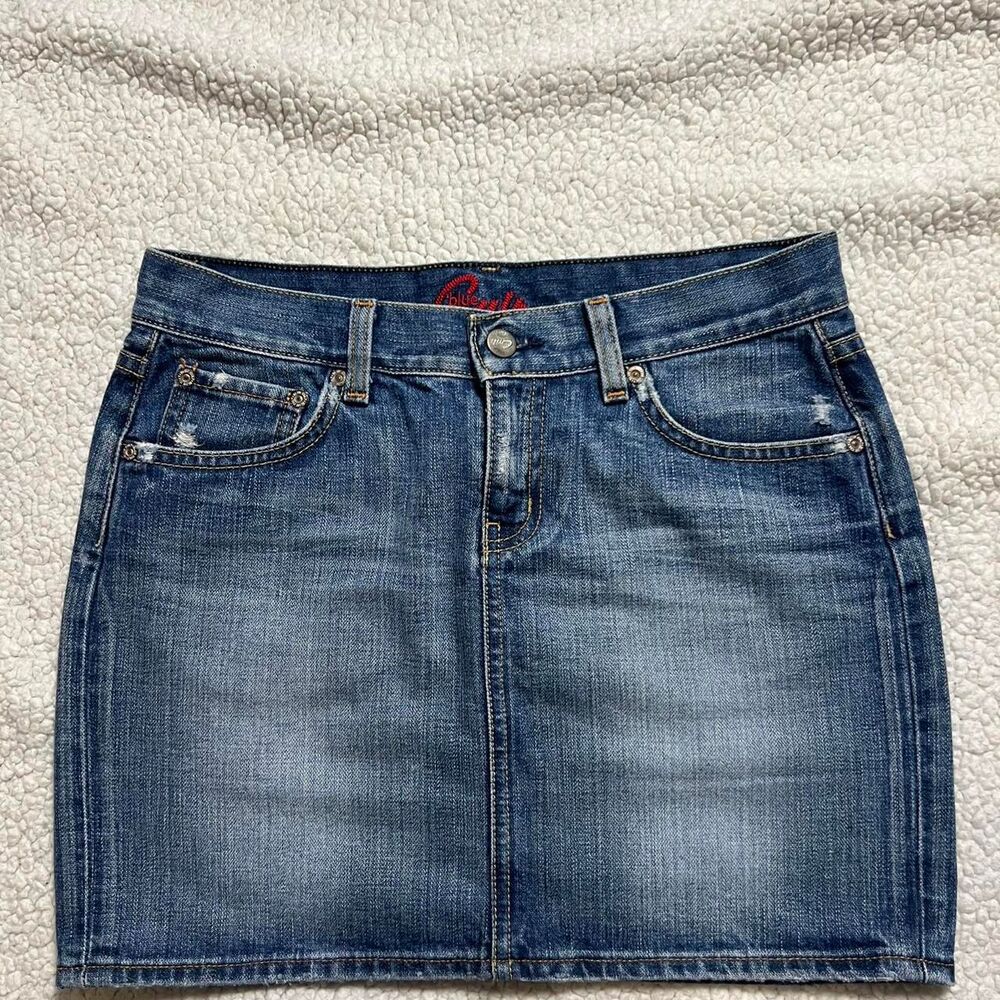 ICONIC Vintage Y2K Blue Cult Denim Mini Skirt - Picture 1 of 4